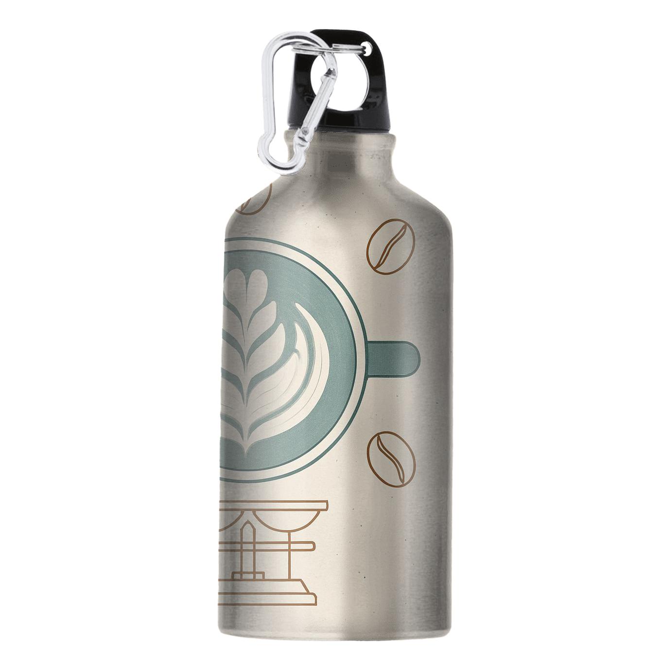 Latte Bloom Geometry sports bottles with lids