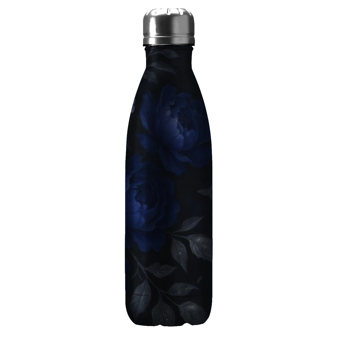 Moonlit Peony Cascade water bottles with lids