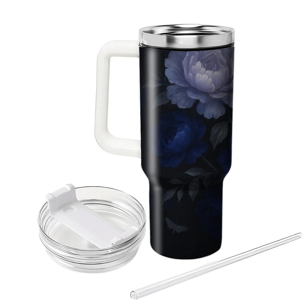 Moonlit Peony Cascade unique tumblers