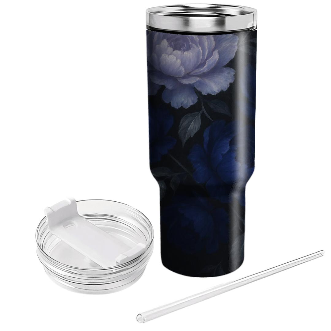 Moonlit Peony Cascade unique tumblers