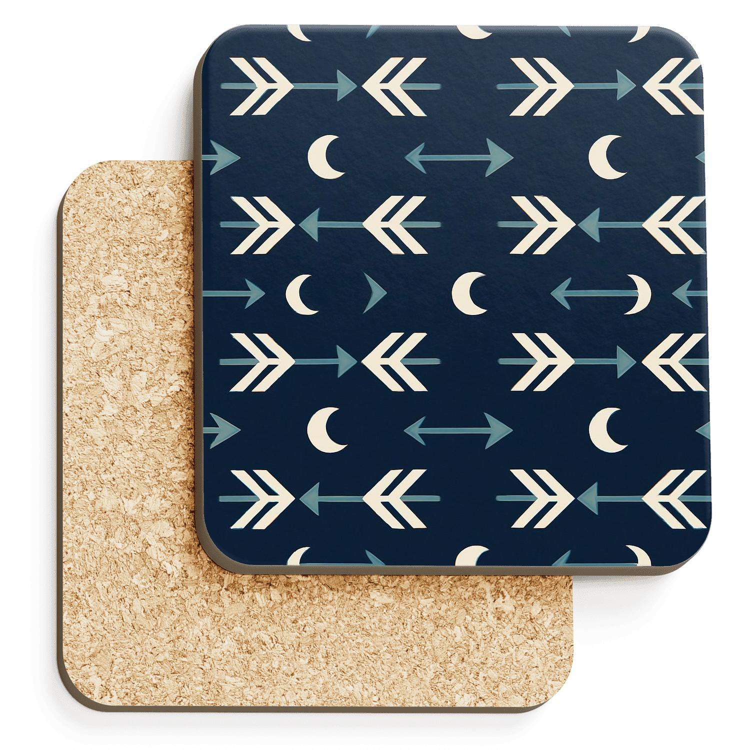 Lunar Arrow Grid stone coaster collections