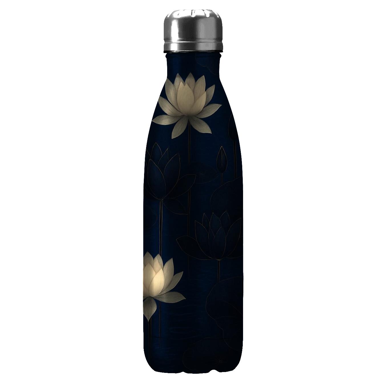 Midnight Lotus Cascade decorative water bottles