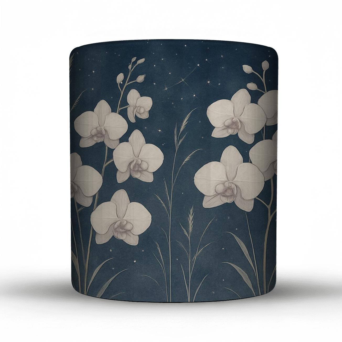 Starlit Orchid Meadow insulated thermal mugs