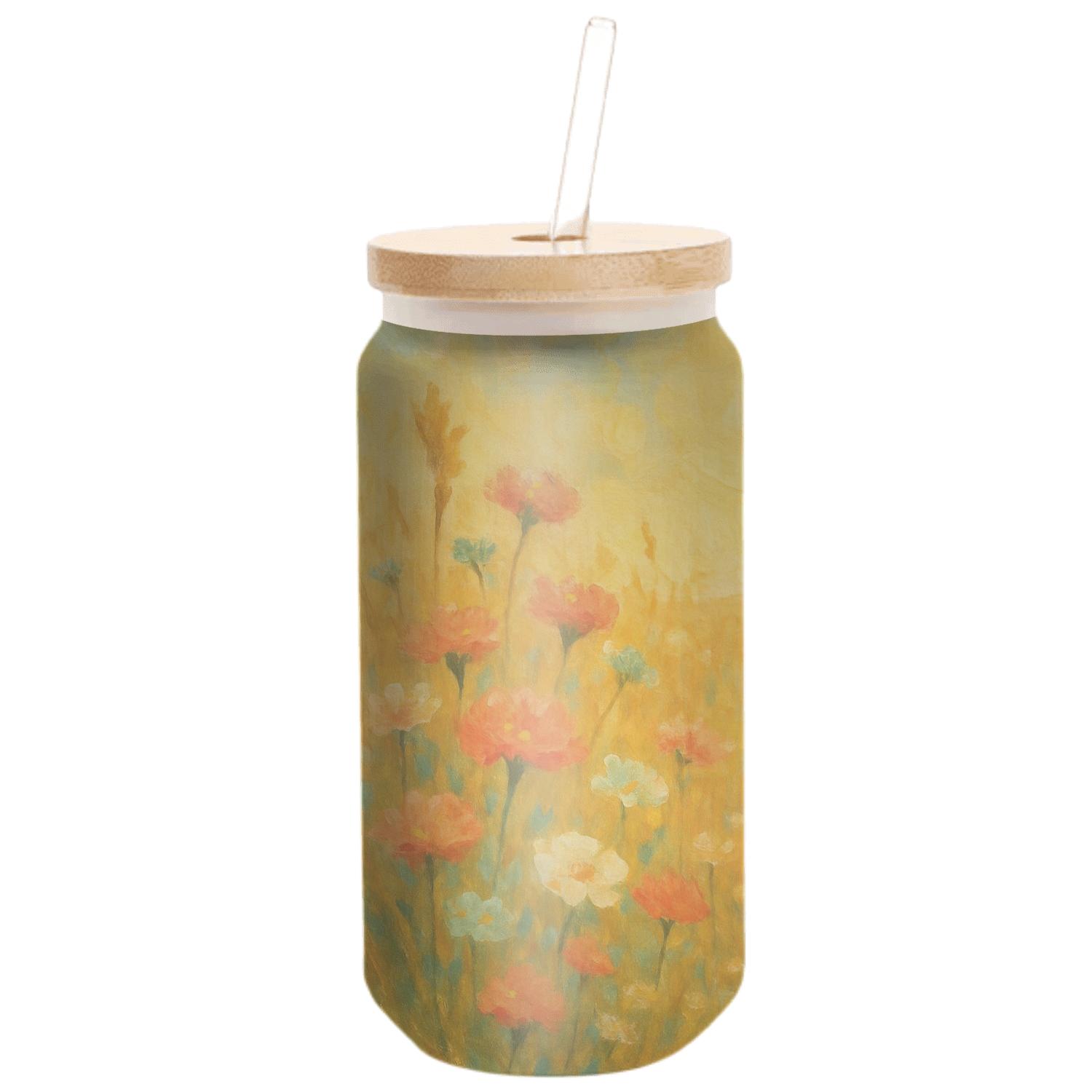 Sunlit Prairie Wildflowers premium crystal drinkware