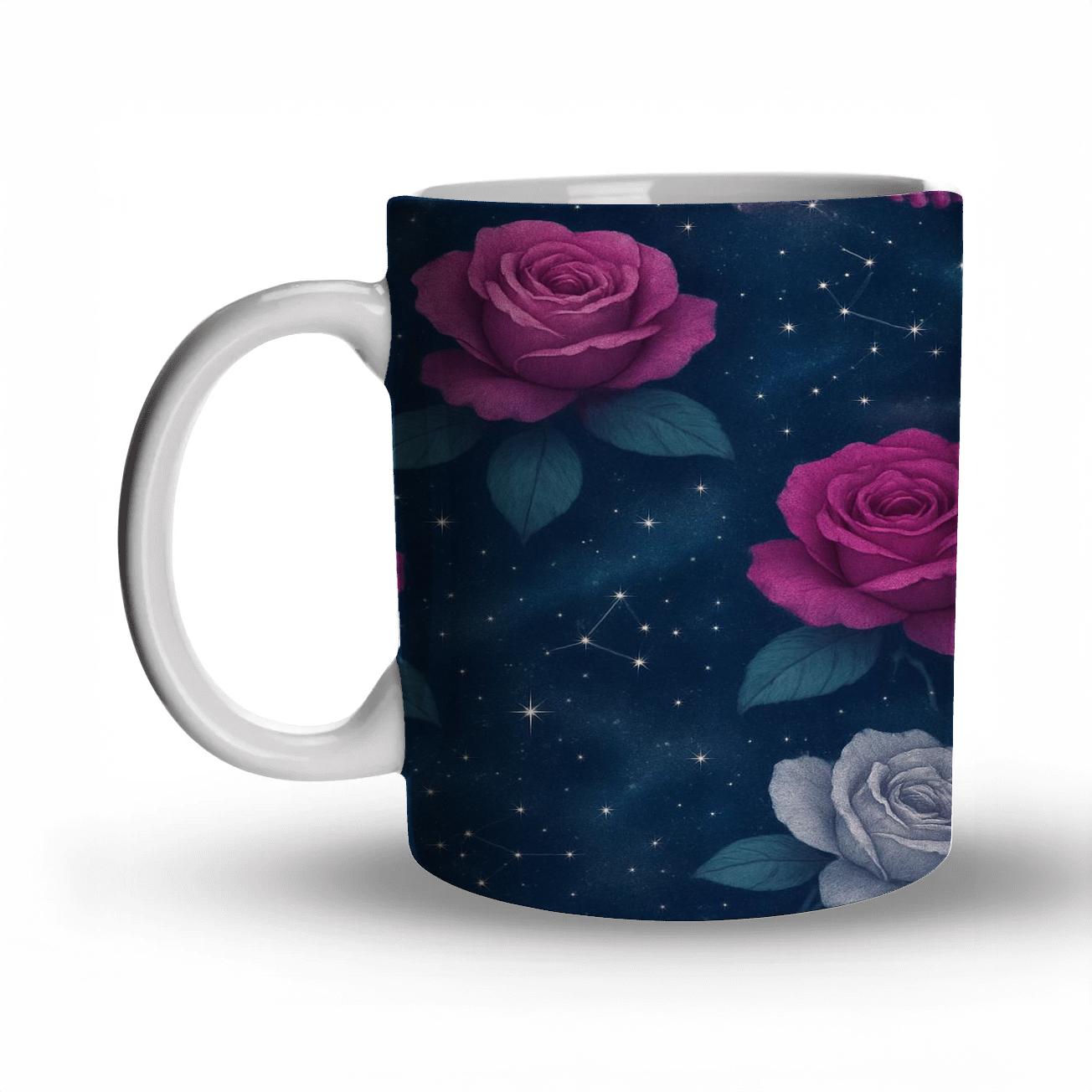 Nebula Rose Dream custom printed mugs