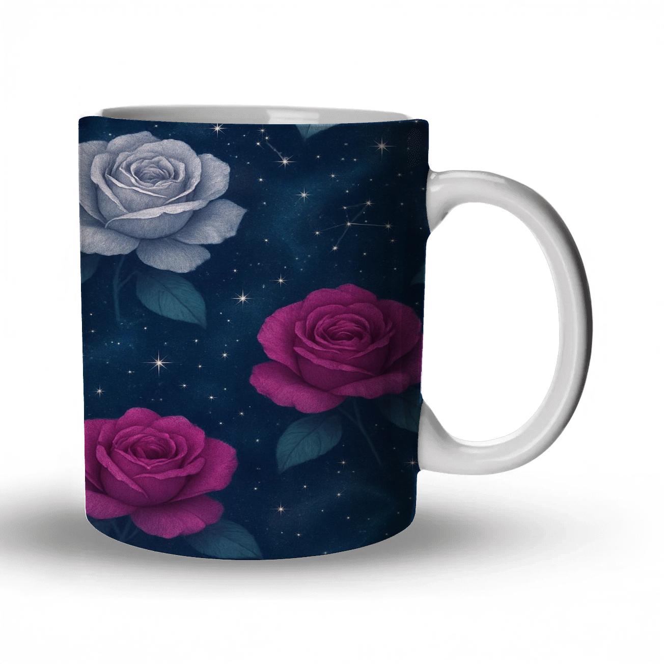 Nebula Rose Dream custom printed mugs