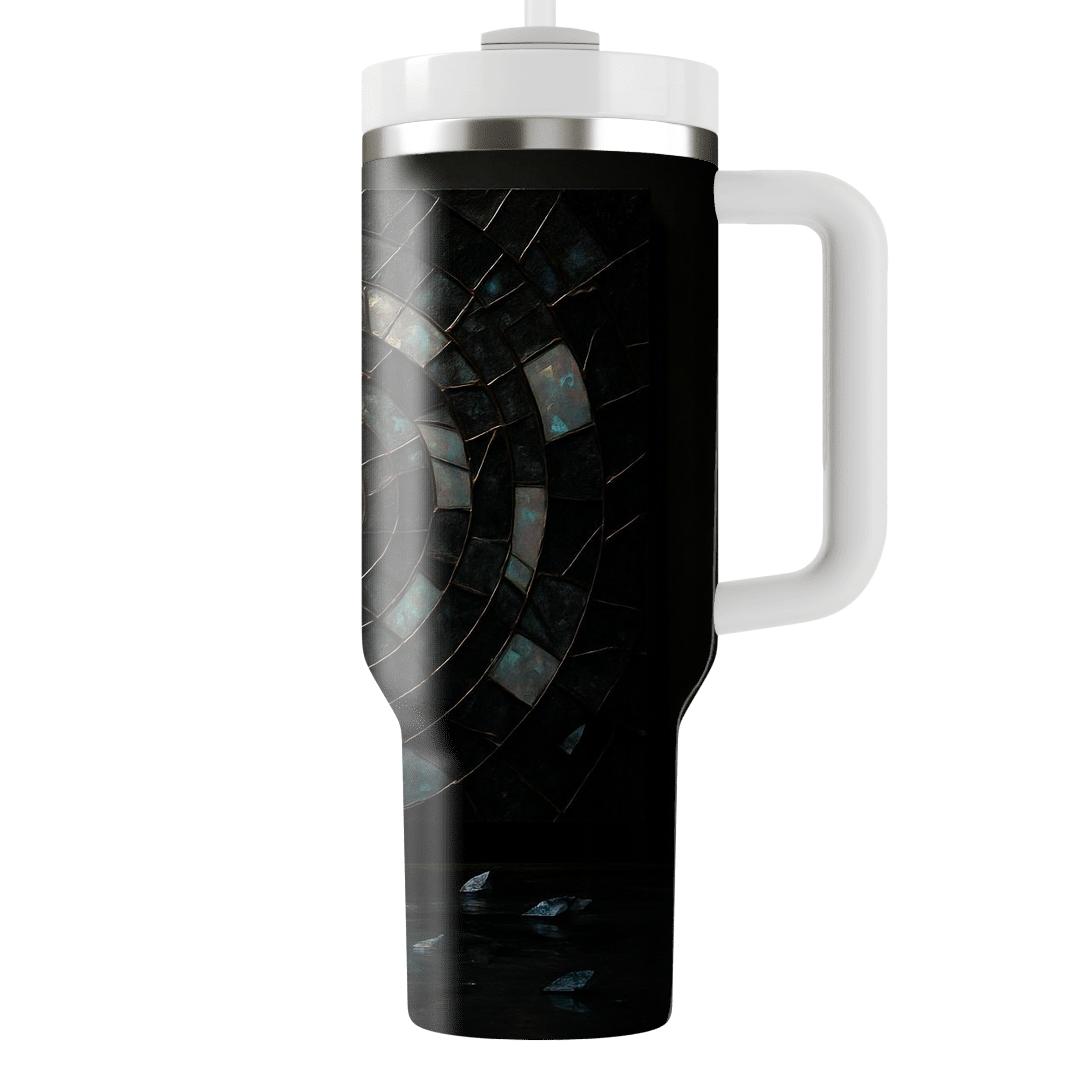 Opal Noir Mosaic tumbler cups