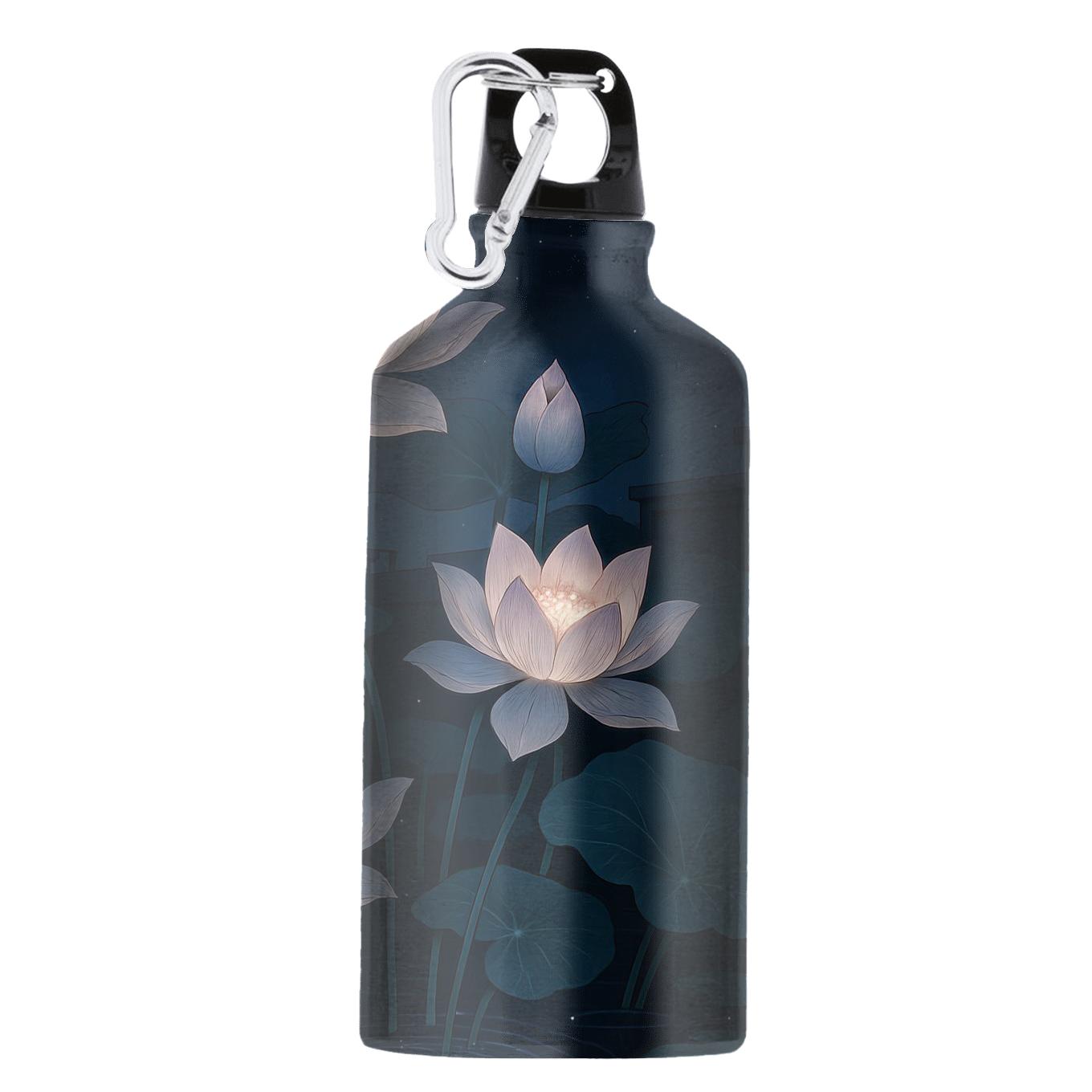 Midnight Lotus Cascade personalized sports bottles