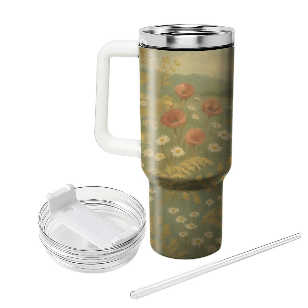 Vintage Meadow Tapestry custom tumblers