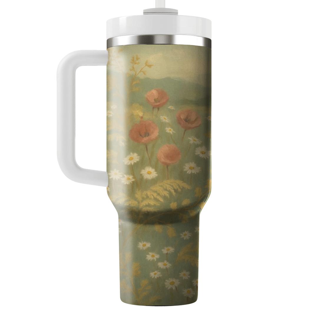 Vintage Meadow Tapestry custom tumblers