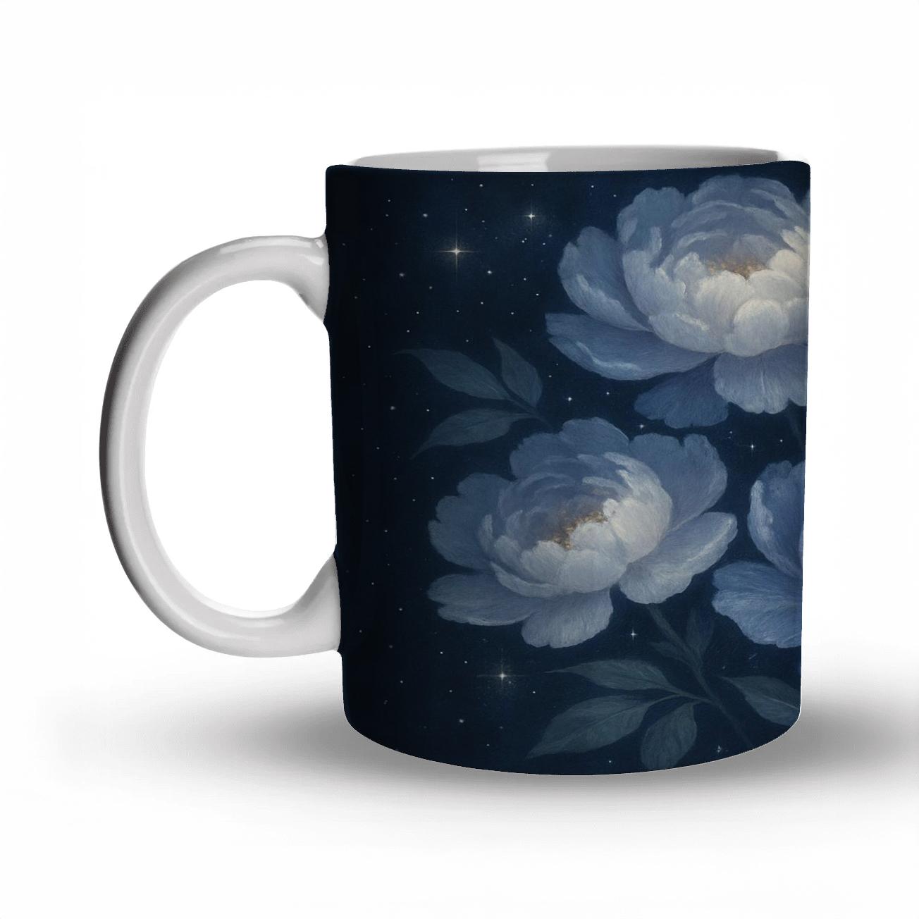 Celestial Peony Garden premium drinkware mugs