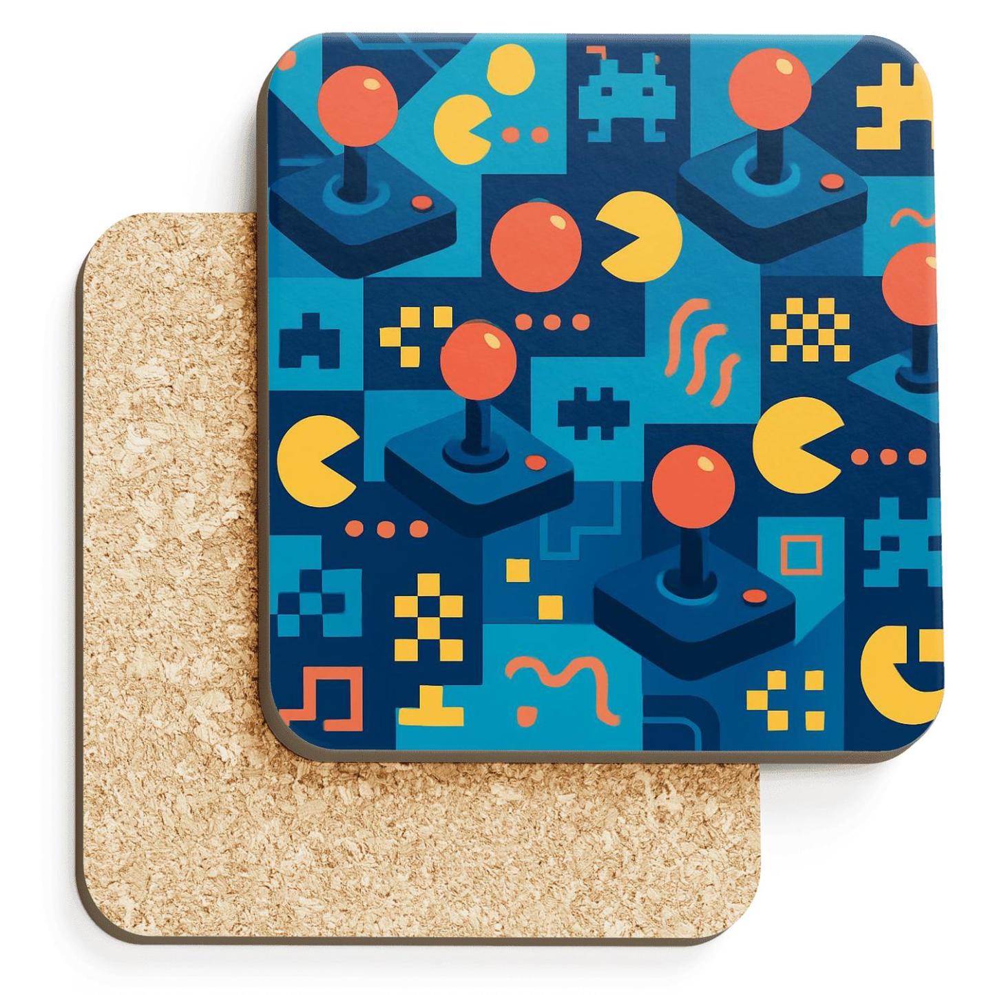 Digital Arcade Mosaic cork coaster sets
