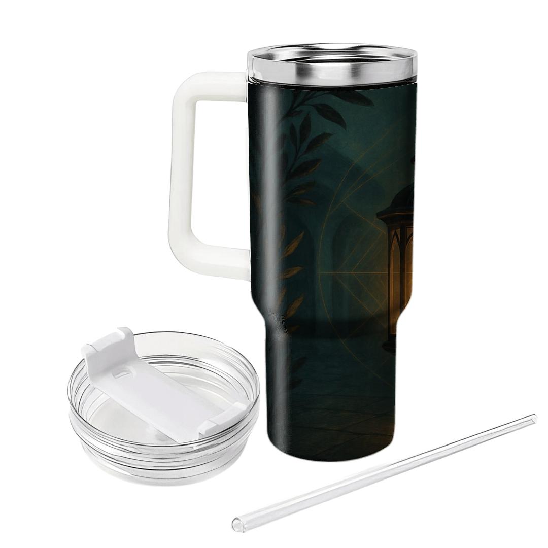 Lantern Of Quiet Covenant travel tumblers