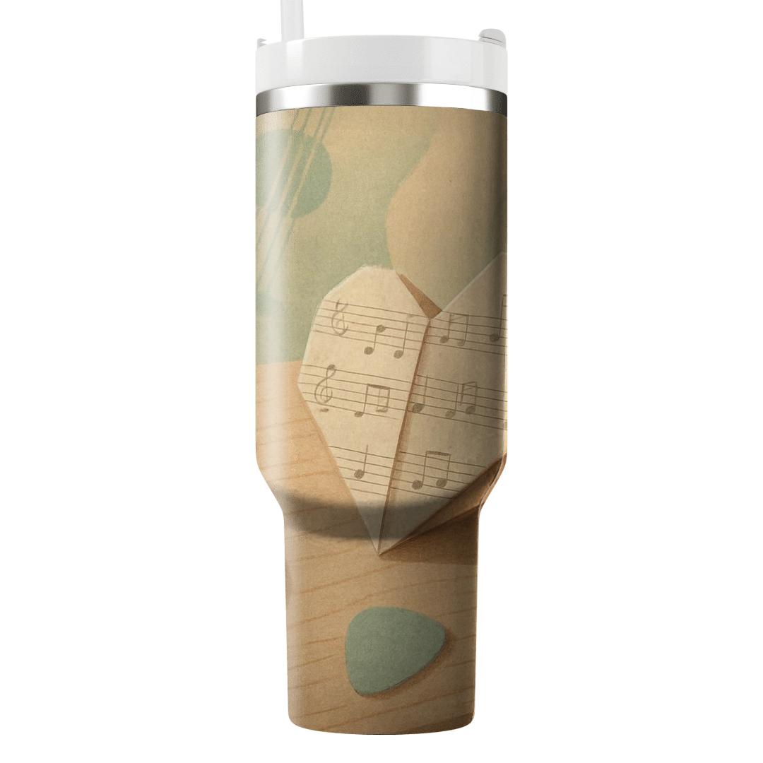 Acoustic Origami Heart tumblers with lids