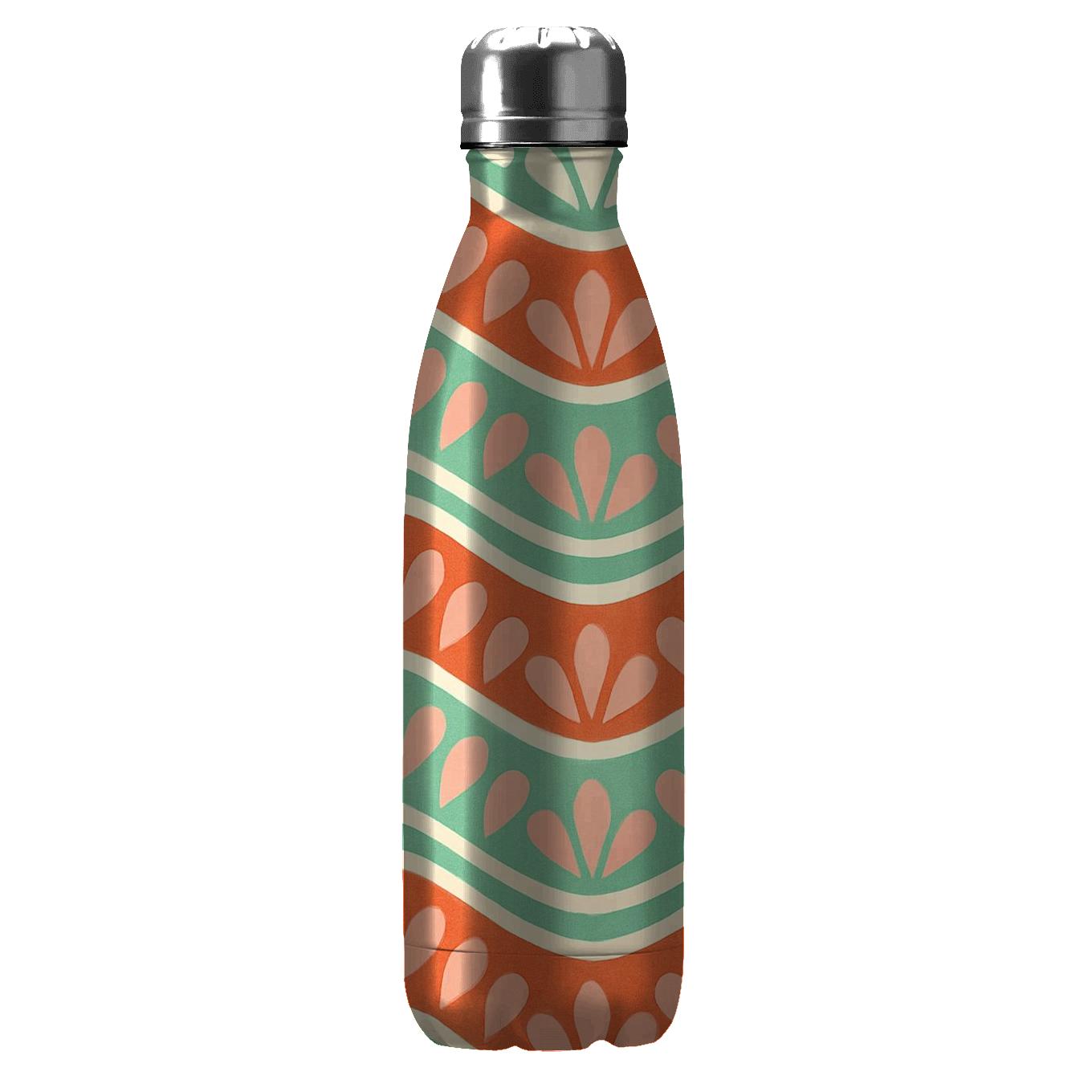 Coral Wave Chevron water bottle cups
