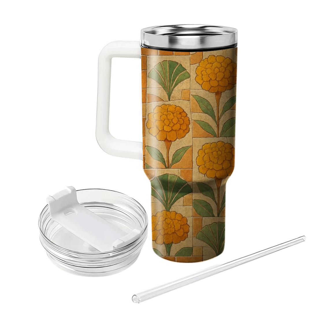 Desert Marigold Mosaic custom tumblers