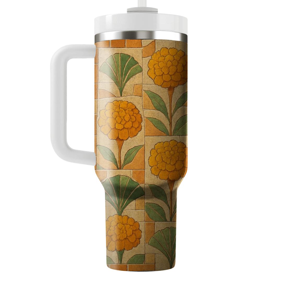 Desert Marigold Mosaic custom tumblers