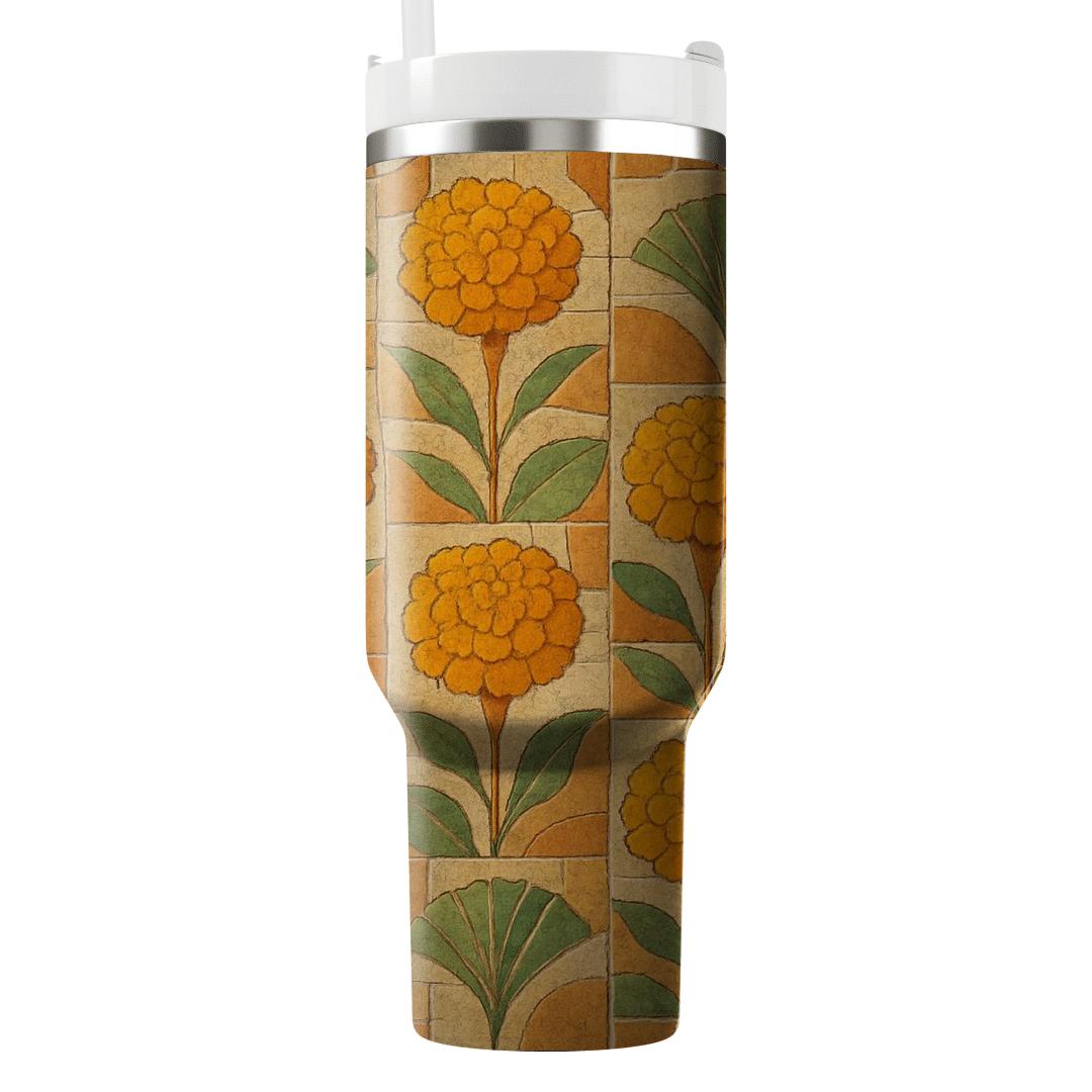 Desert Marigold Mosaic custom tumblers