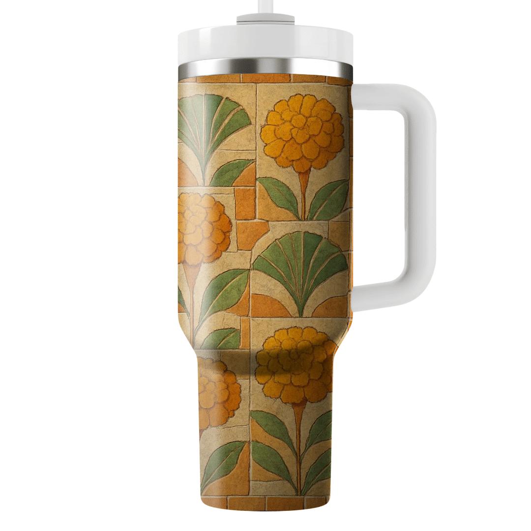Desert Marigold Mosaic custom tumblers