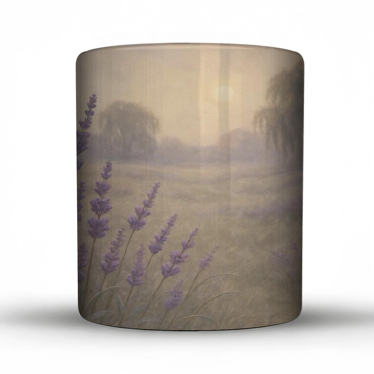 Lavender Mist Meadow premium drinkware mugs