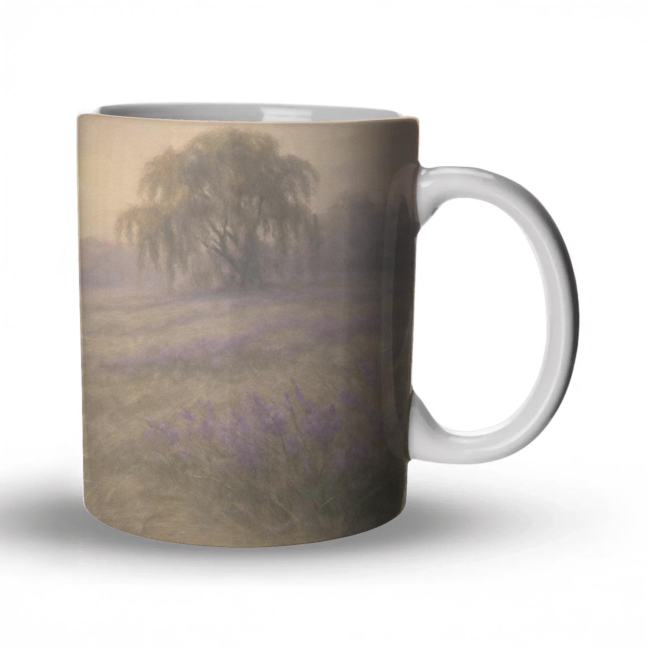 Lavender Mist Meadow premium drinkware mugs
