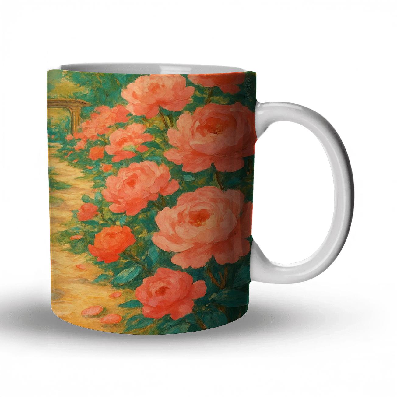 Trail With Peonies Blossom decorative mug sets