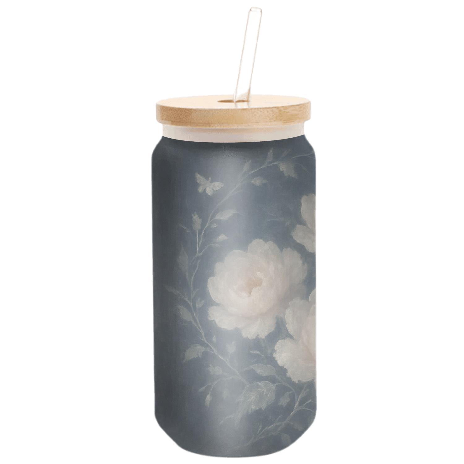 Moonlit Peony Tapestry custom engraved glassware