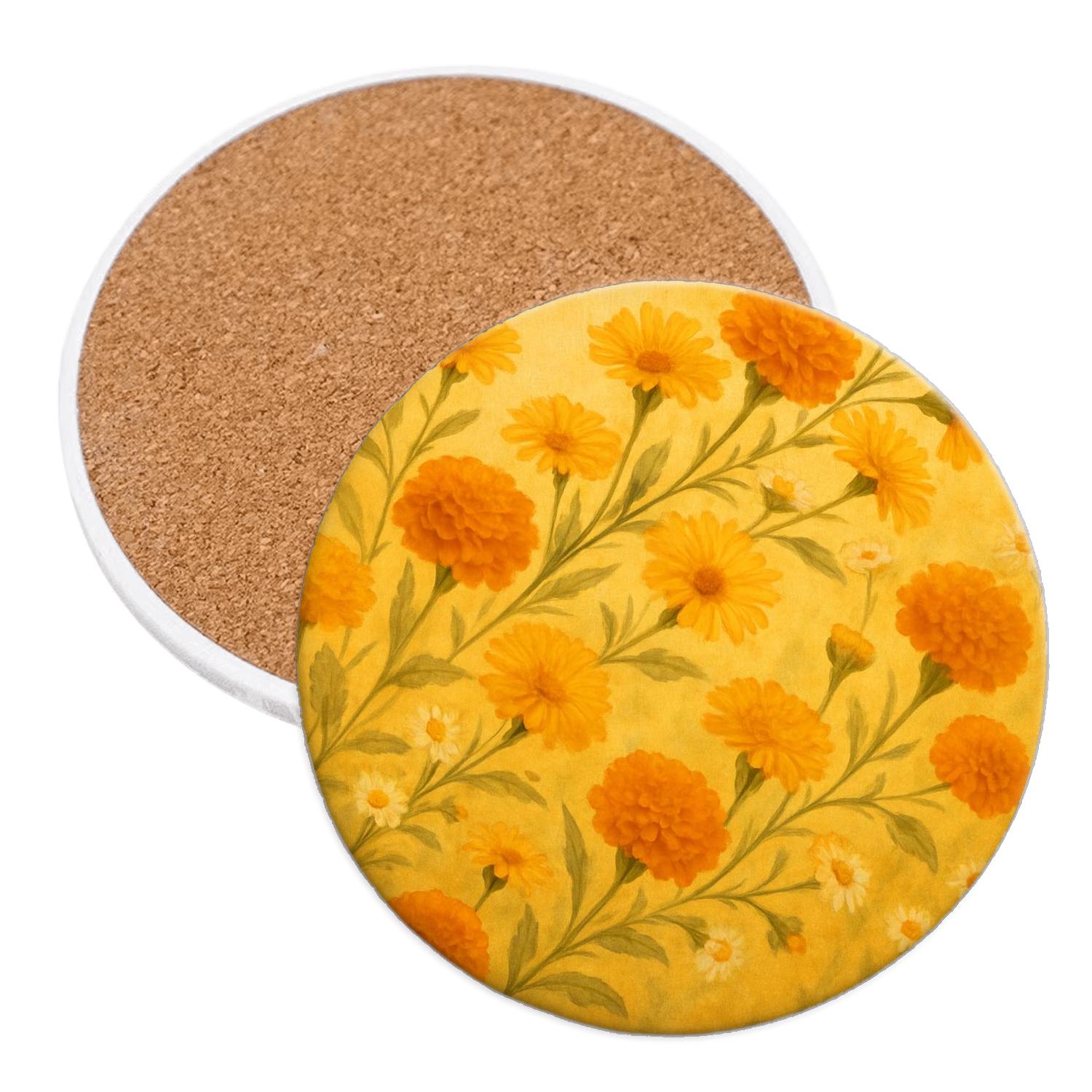 Saffron Meadow Cascade coasters for home decor