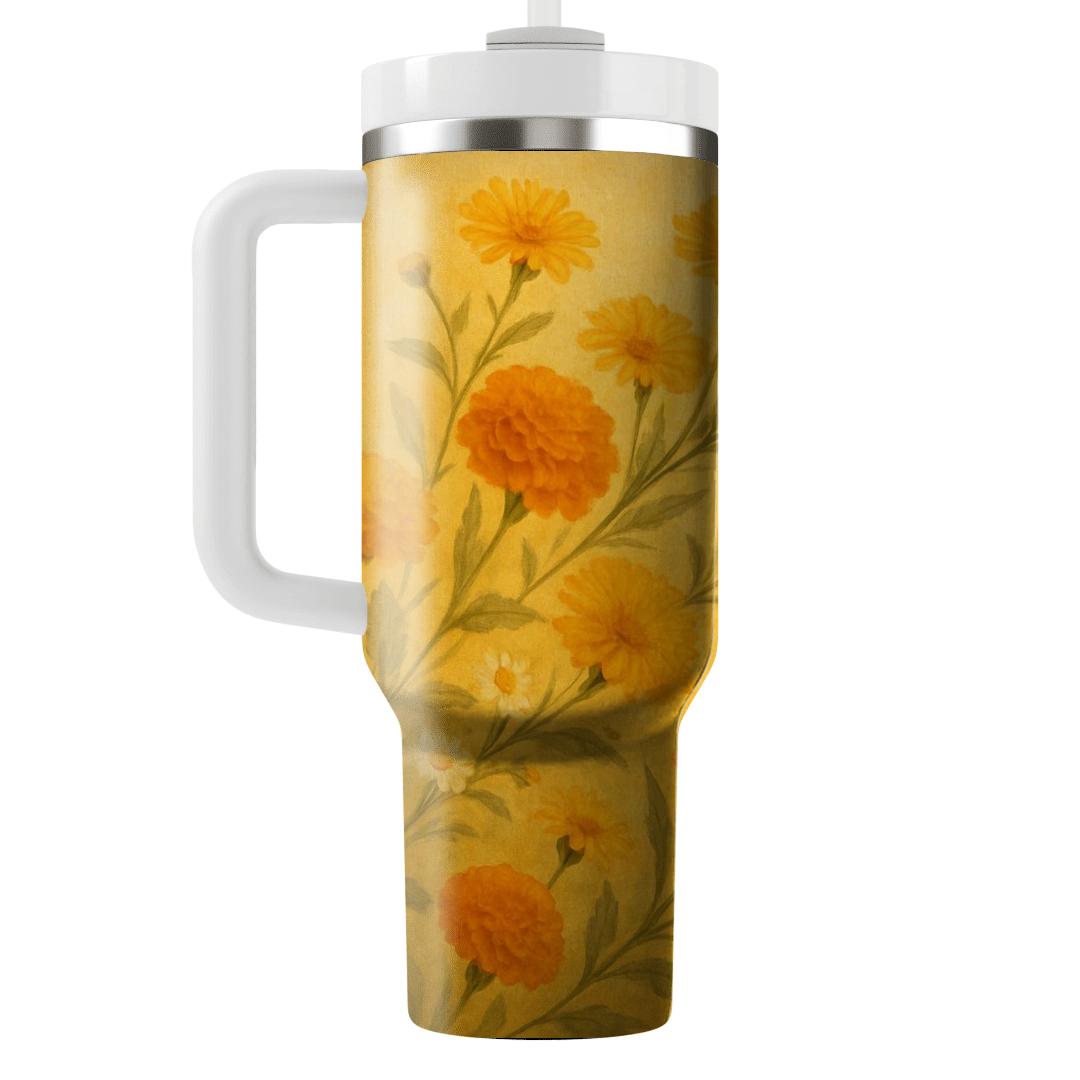Saffron Meadow Cascade personalized tumblers