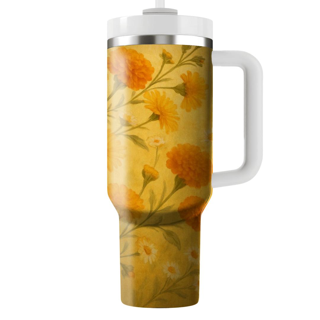 Saffron Meadow Cascade personalized tumblers