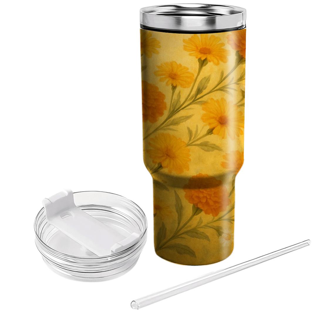 Saffron Meadow Cascade personalized tumblers