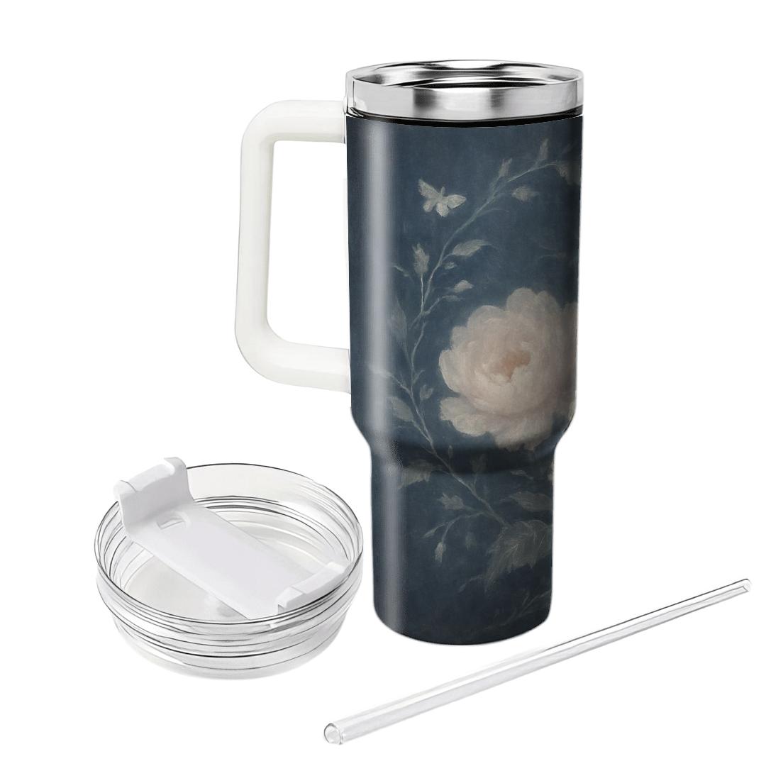 Moonlit Peony Tapestry custom tumblers