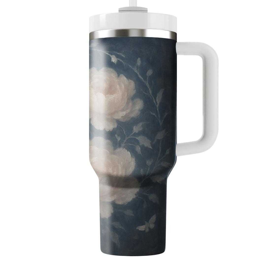 Moonlit Peony Tapestry custom tumblers