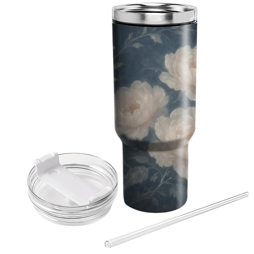 Moonlit Peony Tapestry custom tumblers