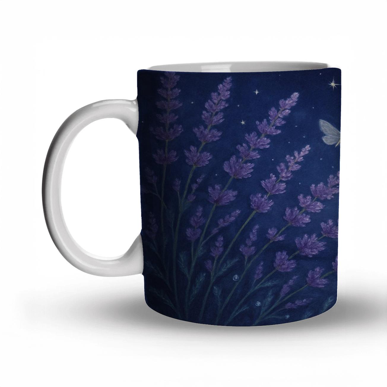 Midnight Lavender Bloom decorative mug sets