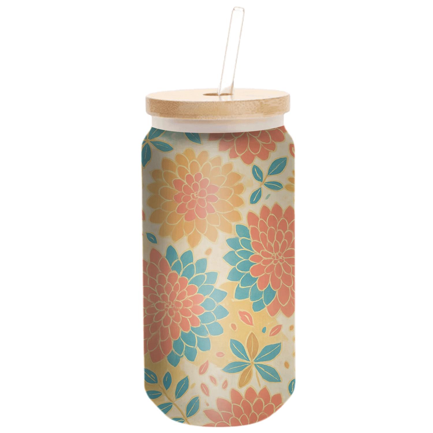 Solar Dahlia Mosaic custom engraved glassware