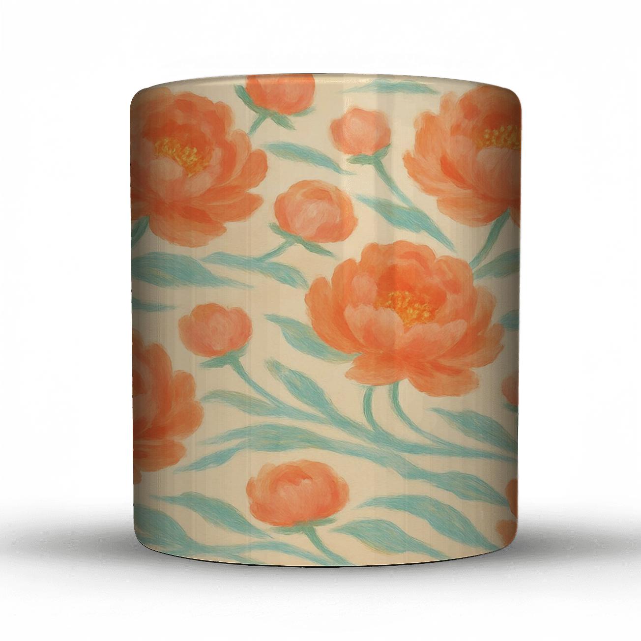 Peony Wave At Sunrise decorative mug sets