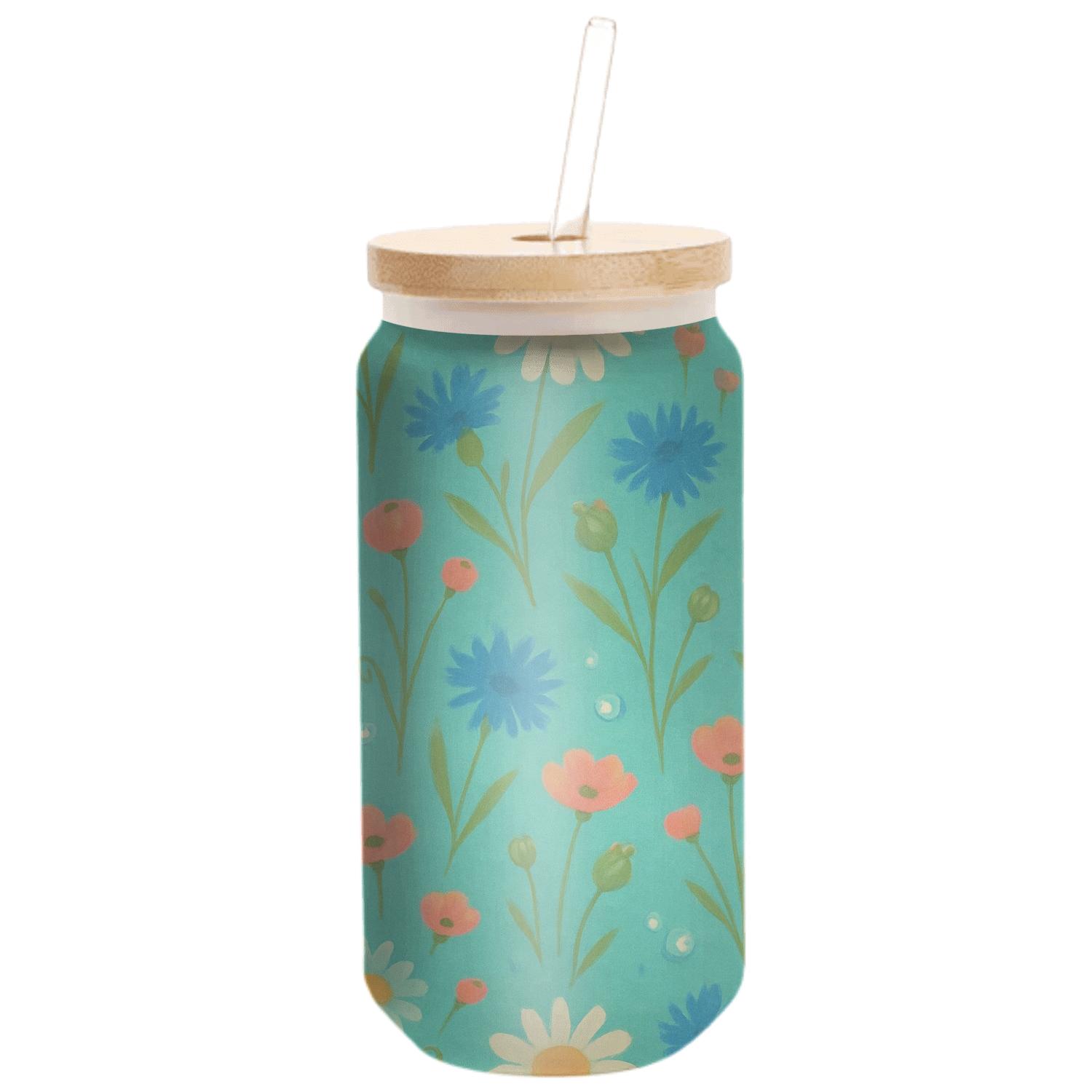 Sunrise Wildflower Medley artisan blown glass drinkware