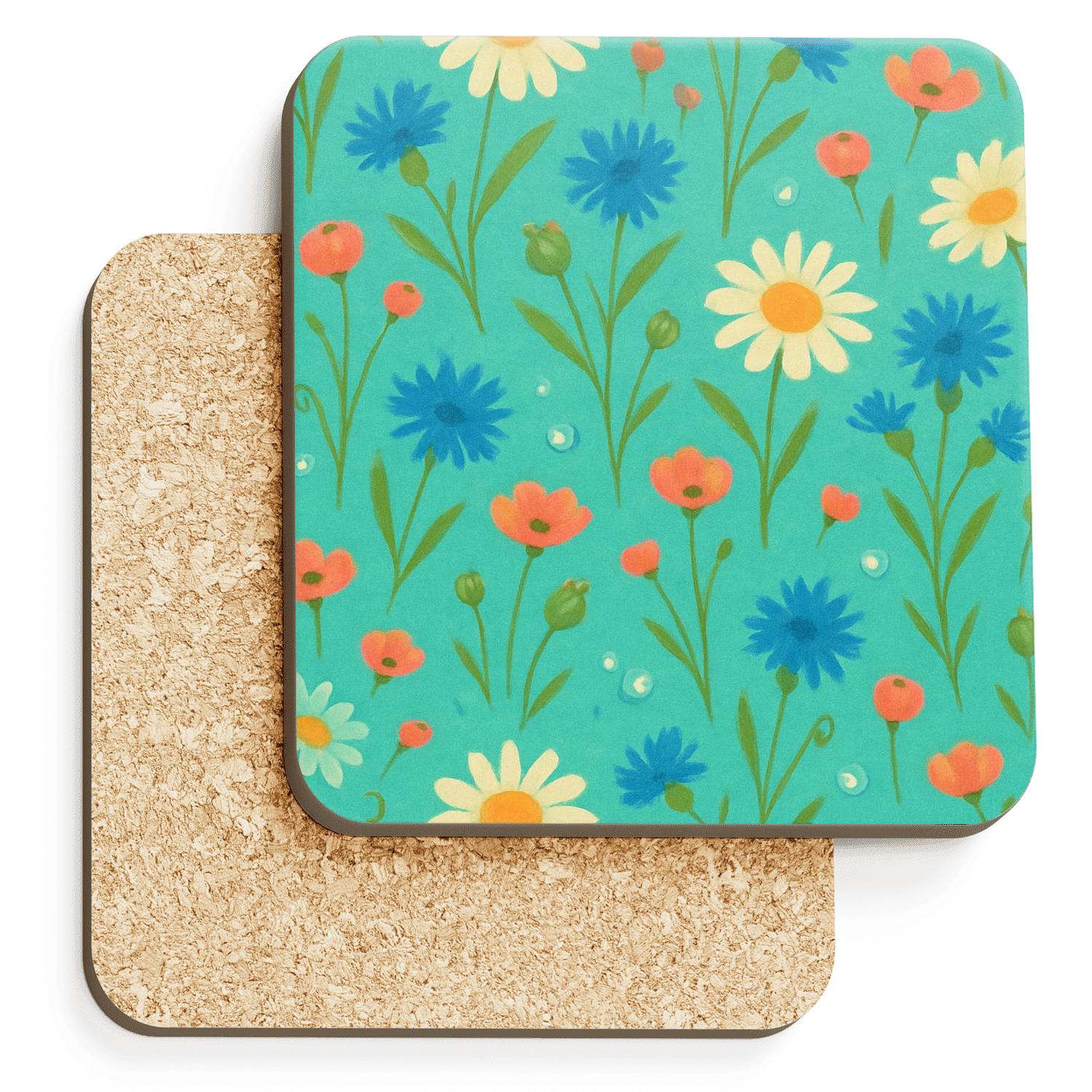 Sunrise Wildflower Medley coasters for home decor