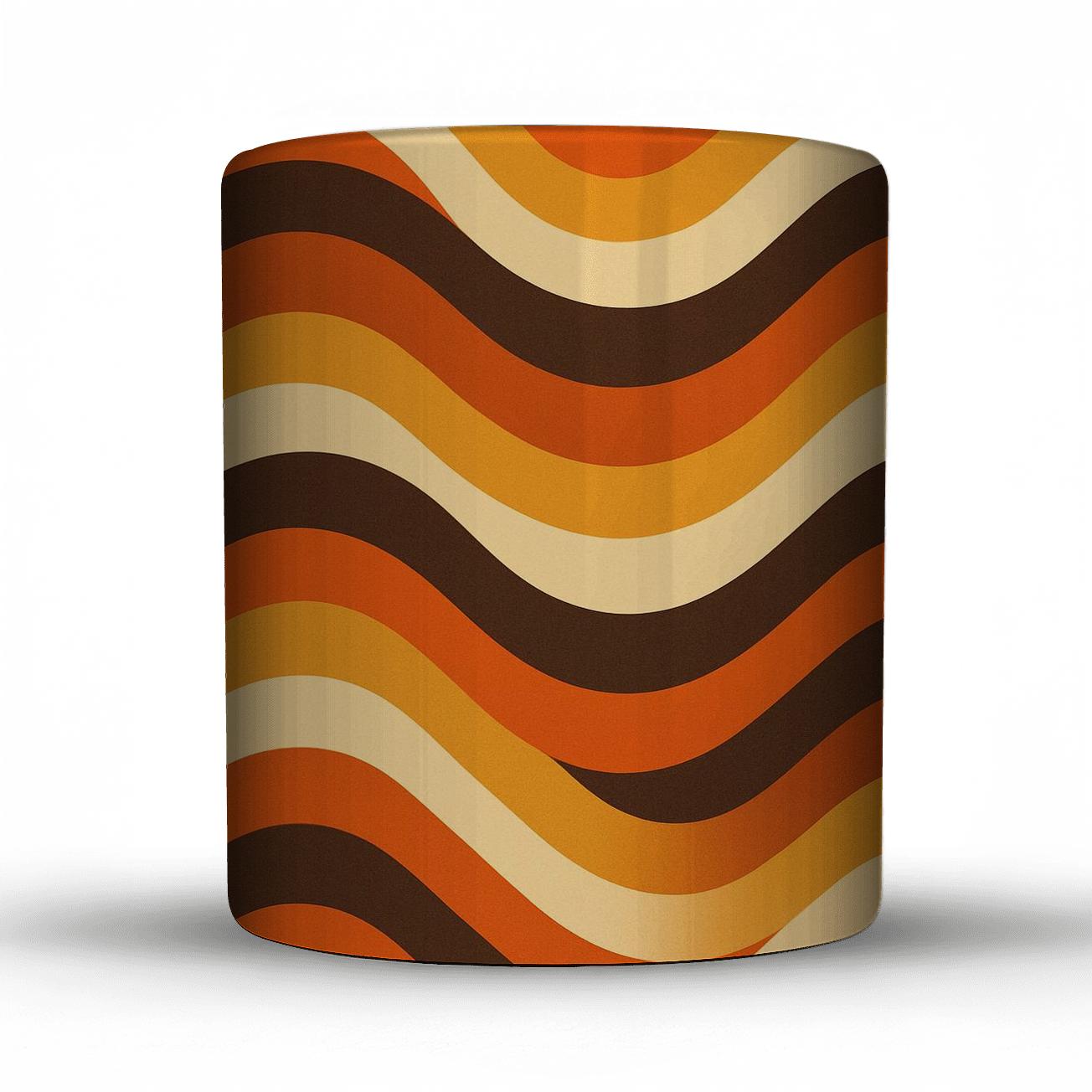 Harmony Waves Retro Pattern novelty coffee mugs