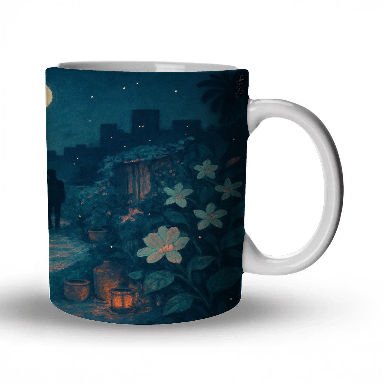 Midnight Blossom Summer premium drinkware mugs