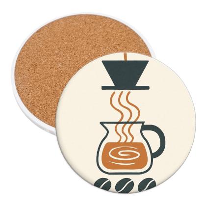 Morning Pour Geometry decorative beverage coasters