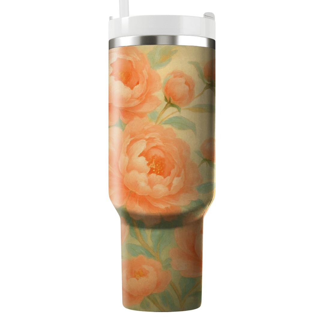 Sunlit Peony Cascade tumblers for gifts