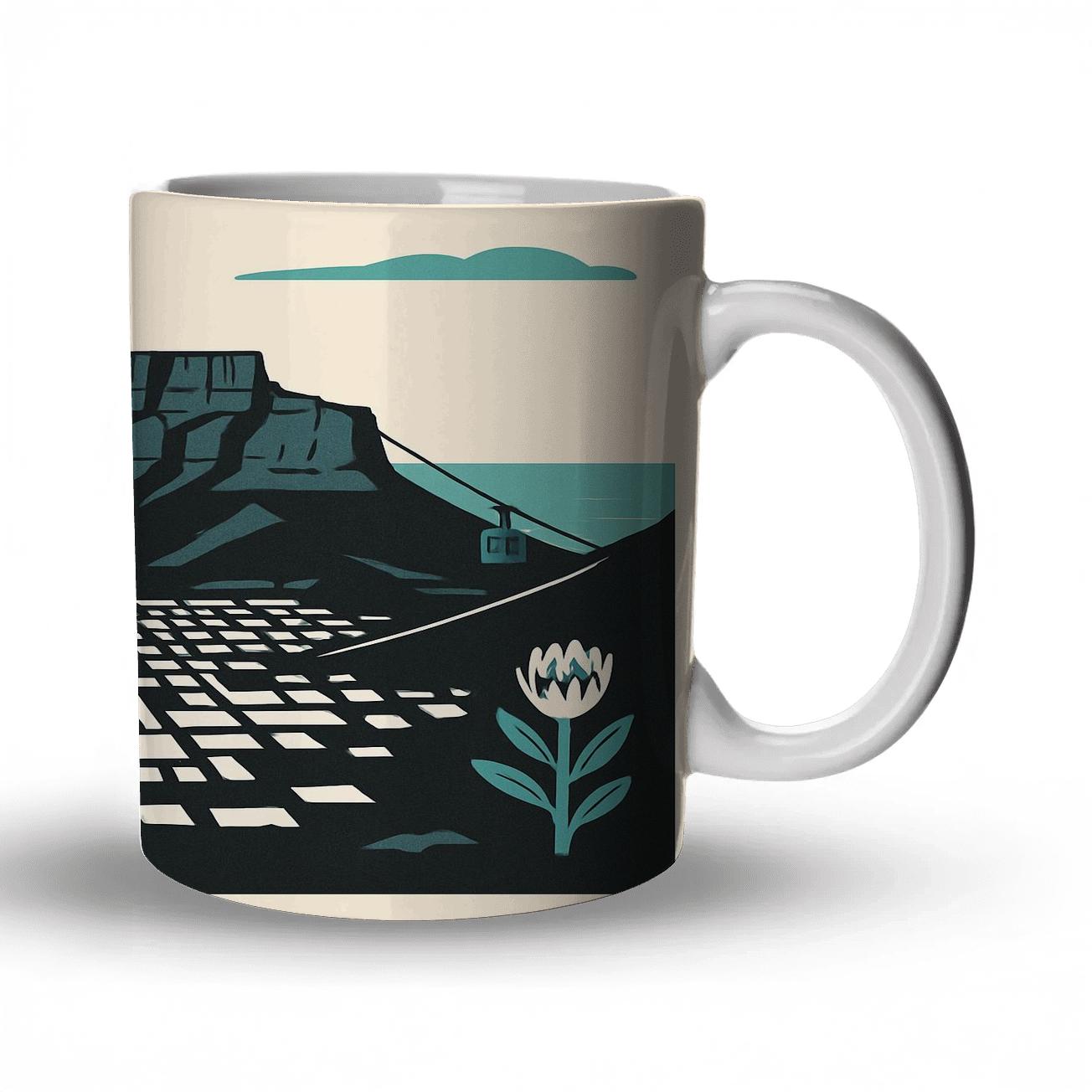 Panorama At Table Mountain gift mugs for occasions