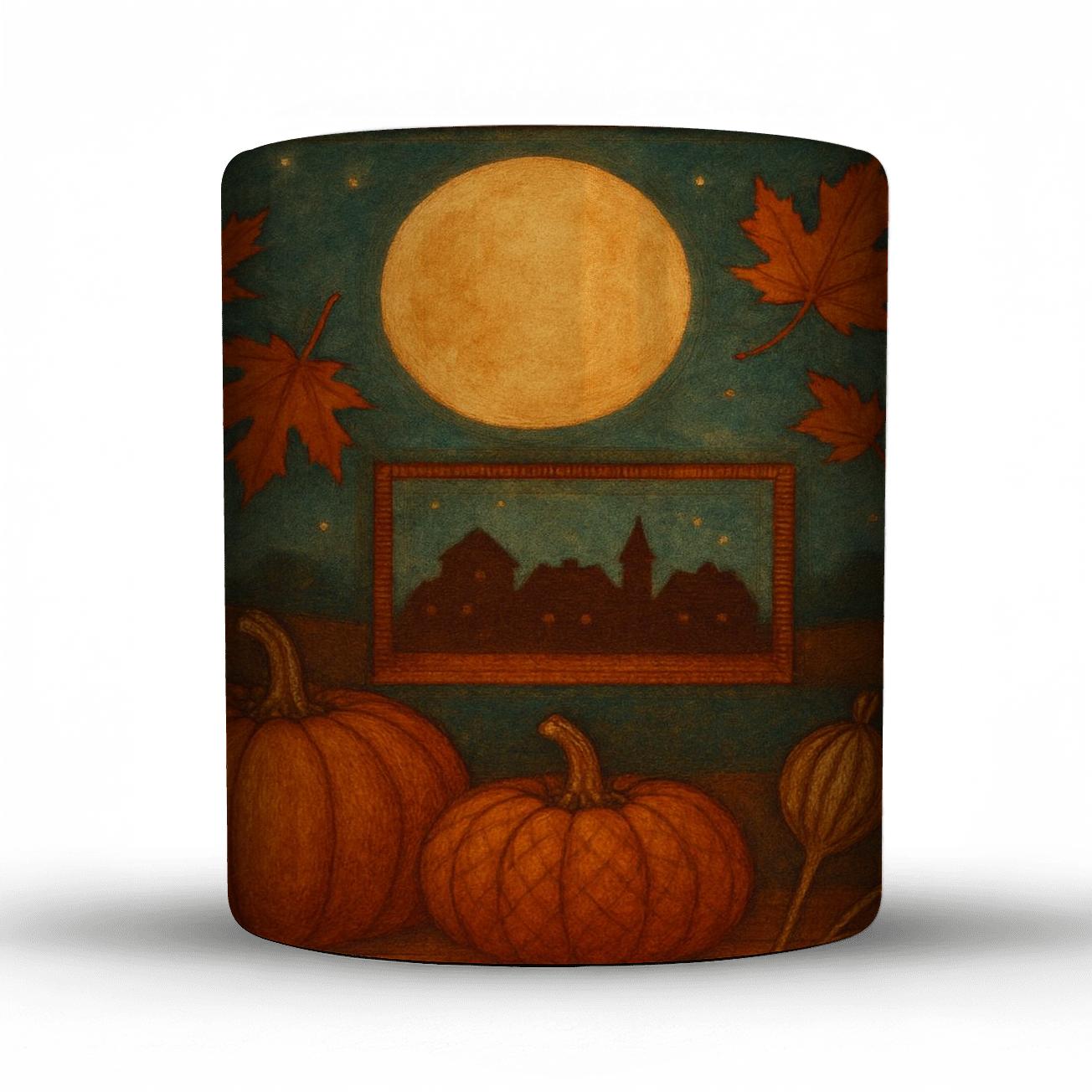 Harvest Moon Autumn Tapestry custom printed mugs