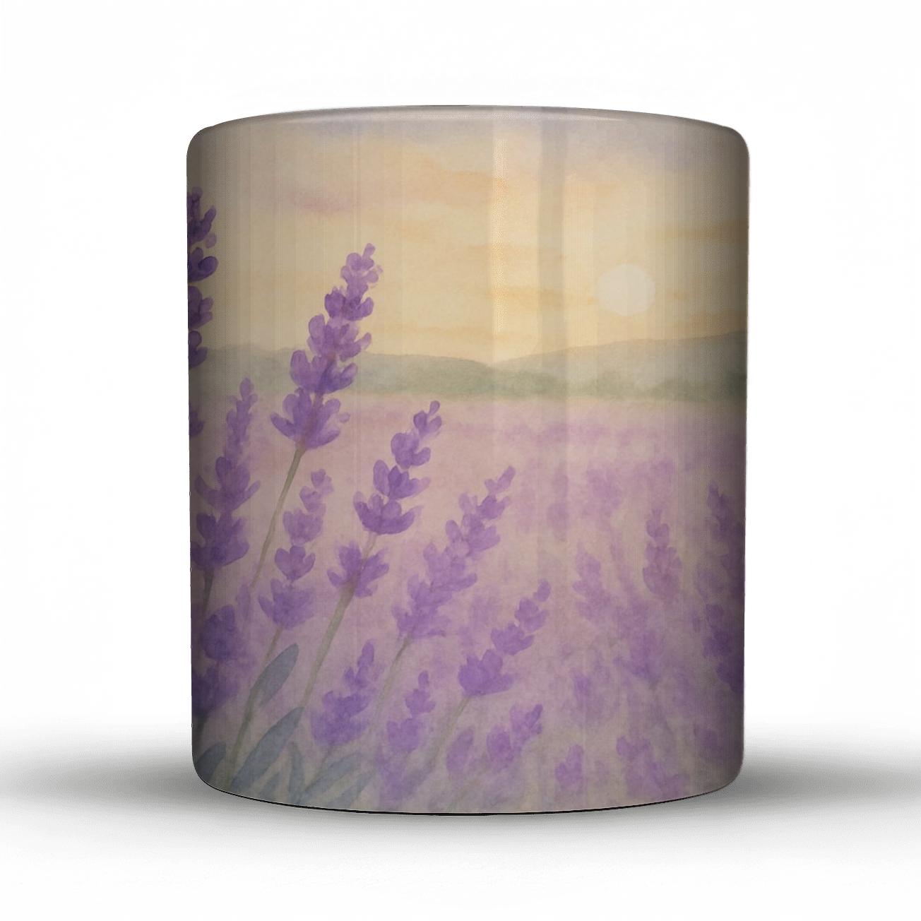Lavender Meadow Elegance personalized mugs