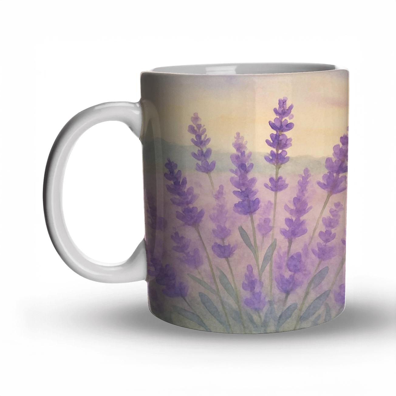 Lavender Meadow Elegance personalized mugs