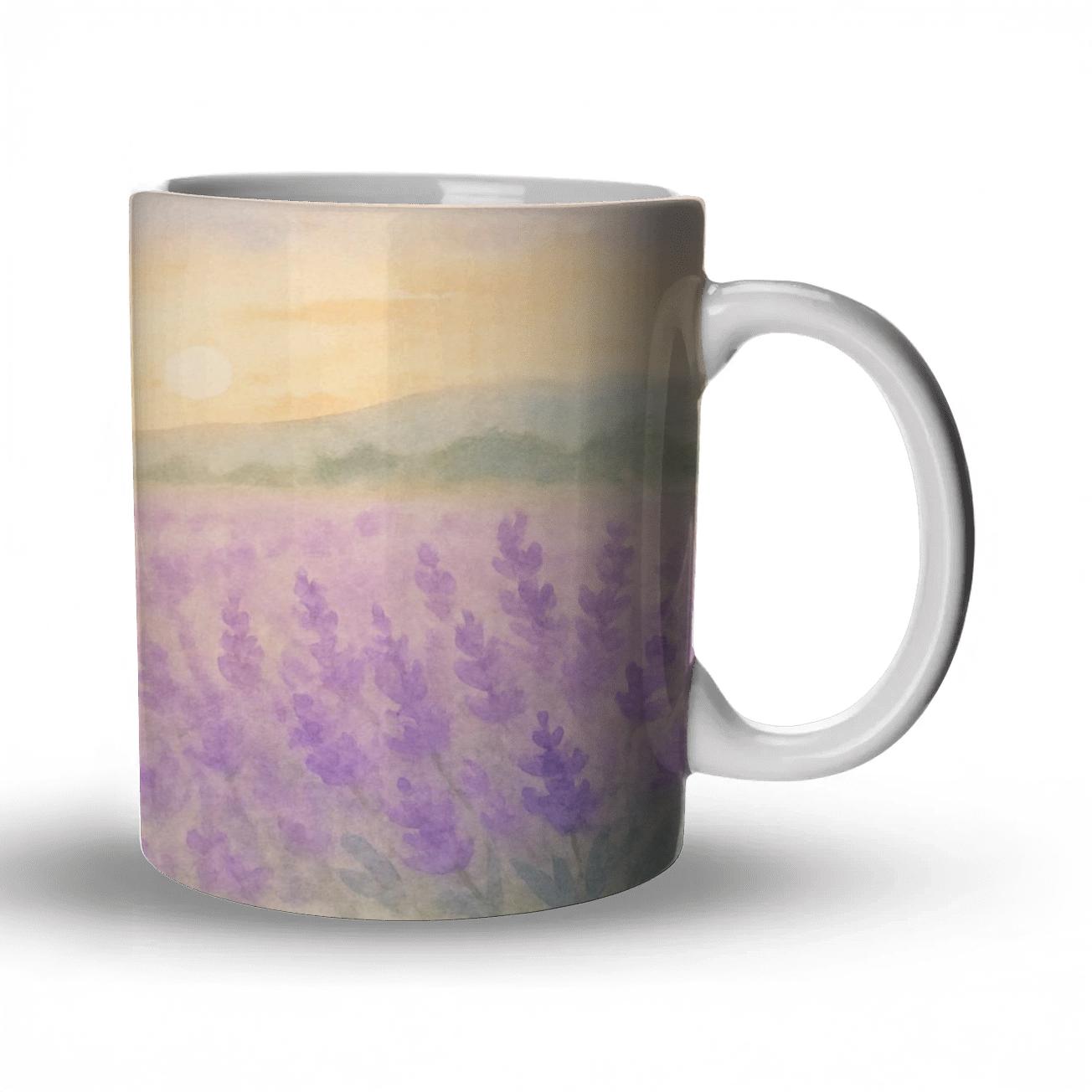 Lavender Meadow Elegance personalized mugs