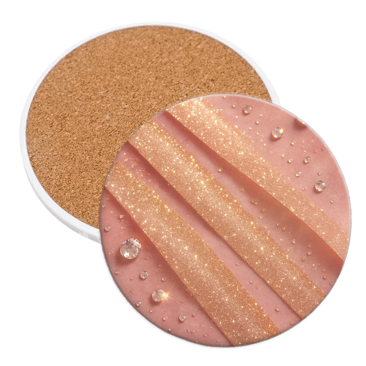 Rose Prism Cascade decorative beverage coasters