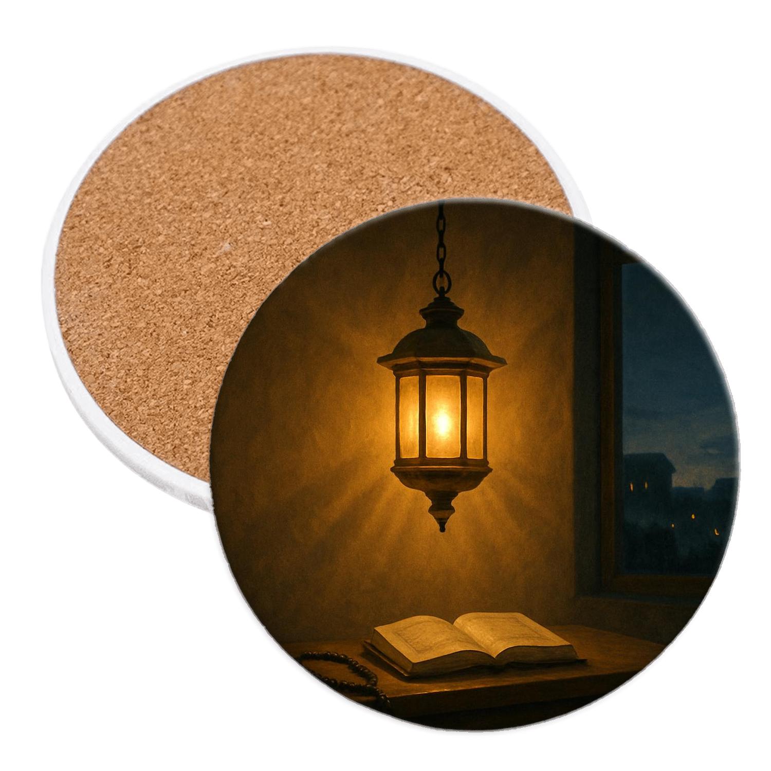 Lantern Of Quiet Faith elegant tabletop coasters